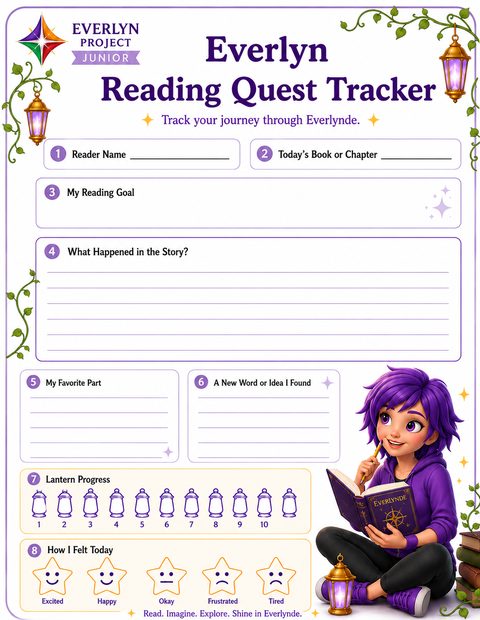 Everlyn Junior Reading Tracker printable preview