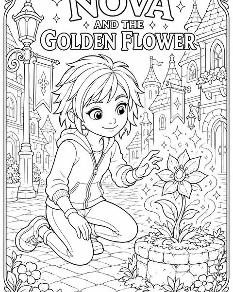 Nova coloring page preview